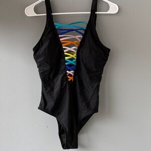 One piece swimsuit cutout - small